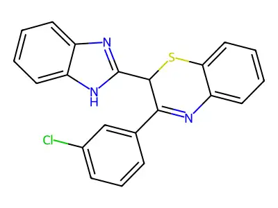 2-(1H-benzimidazol-2-yl)-3-(3-chlorophenyl)-2H-1,4-benzothiazine structure