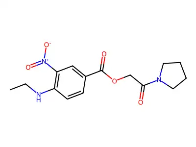 (2-Oxo-2-pyrrolidin-1-ylethyl) 4-(ethylamino)-3-nitrobenzoate structure