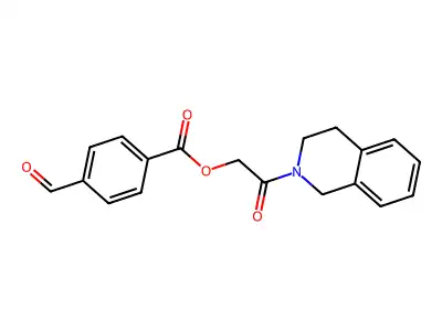 [2-(3,4-dihydro-1H-isoquinolin-2-yl)-2-oxoethyl] 4-formylbenzoate structure