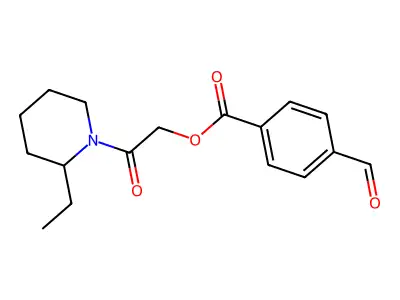 [2-(2-Ethylpiperidin-1-yl)-2-oxoethyl] 4-formylbenzoate structure