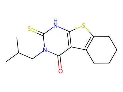 4-(2-Methylpropyl)-5-sulfanyl-8-thia-4,6-diazatricyclo[7.4.0.0,2,7]trideca-1(9),2(7),5-trien-3-one structure