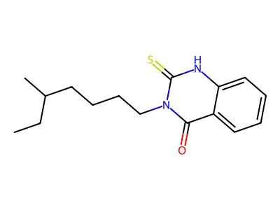 3-(5-Methylheptyl)-2-sulfanyl-3,4-dihydroquinazolin-4-one structure