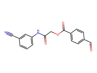 [2-(3-Cyanoanilino)-2-oxoethyl] 4-formylbenzoate structure