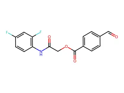 [2-(2,4-Difluoroanilino)-2-oxoethyl] 4-formylbenzoate structure
