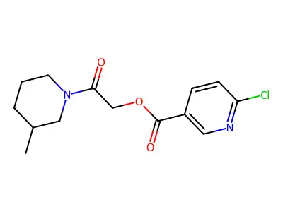 2-(3-Methylpiperidin-1-yl)-2-oxoethyl 6-chloropyridine-3-carboxylate structure