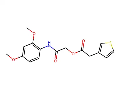 [2-(2,4-Dimethoxyanilino)-2-oxoethyl] 2-thiophen-3-ylacetate structure