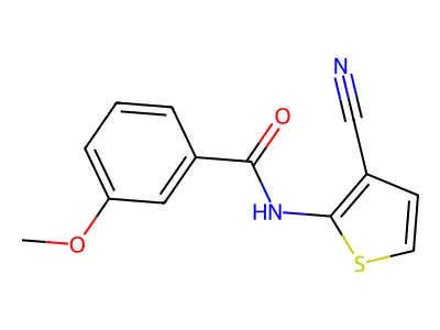 N-(3-cyanothiophen-2-yl)-3-methoxybenzamide structure