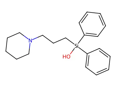 Silanol, diphenyl(3-(1-piperidinyl)propyl)- structure