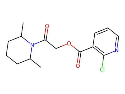 2-(2,6-Dimethylpiperidin-1-yl)-2-oxoethyl 2-chloropyridine-3-carboxylate structure