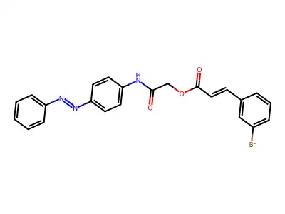 (4-phenyldiazenylphenyl)carbamoylmethyl 3-(3-bromophenyl)prop-2-enoate structure