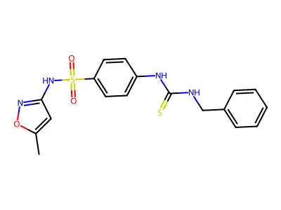 4-(3-Benzylthioureido)-N-(5-methylisoxazol-3-yl)benzenesulfonamide structure
