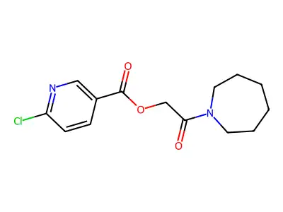 2-(Azepan-1-yl)-2-oxoethyl 6-chloropyridine-3-carboxylate structure