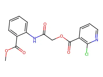 {[2-(Methoxycarbonyl)phenyl]carbamoyl}methyl 2-chloropyridine-3-carboxylate structure