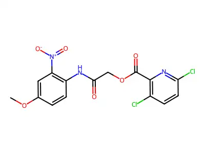 [(4-Methoxy-2-nitrophenyl)carbamoyl]methyl 3,6-dichloropyridine-2-carboxylate structure