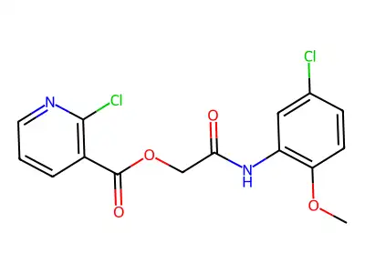 [(5-Chloro-2-methoxyphenyl)carbamoyl]methyl 2-chloropyridine-3-carboxylate structure