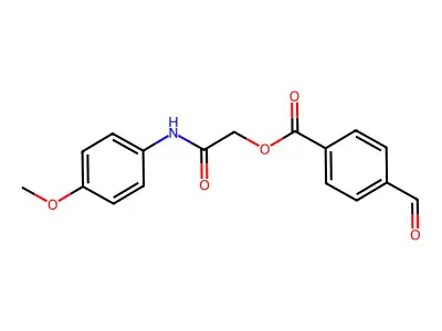 [2-(4-Methoxyanilino)-2-oxoethyl] 4-formylbenzoate structure
