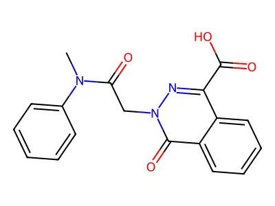 3-[2-(N-methylanilino)-2-oxoethyl]-4-oxophthalazine-1-carboxylic acid structure