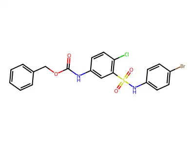 benzyl N-{3-[(4-bromophenyl)sulfamoyl]-4-chlorophenyl}carbamate structure