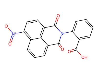 2-(6-nitro-1,3-dioxo-1H-benzo[de]isoquinolin-2(3H)-yl)benzoic acid structure