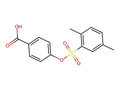 4-[(2,5-Dimethylbenzenesulfonyl)oxy]benzoic acid structure