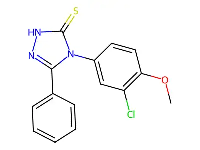 4-(3-chloro-4-methoxyphenyl)-5-phenyl-4H-1,2,4-triazole-3-thiol structure