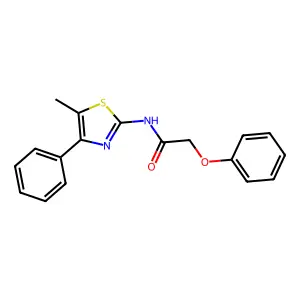 N-(5-methyl-4-phenyl-1,3-thiazol-2-yl)-2-phenoxyacetamide structure