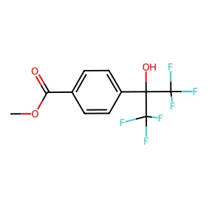 Methyl 4-[2,2,2-trifluoro-1-hydroxy-1-(trifluoromethyl)ethyl]benzoate structure