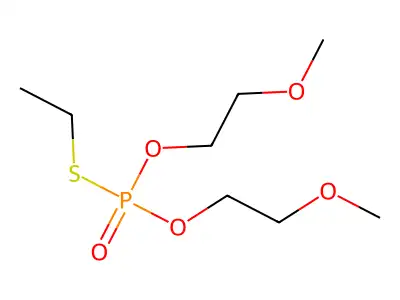 Phosphorothioic acid, O,O-bis(2-methoxyethyl) S-ethyl ester structure