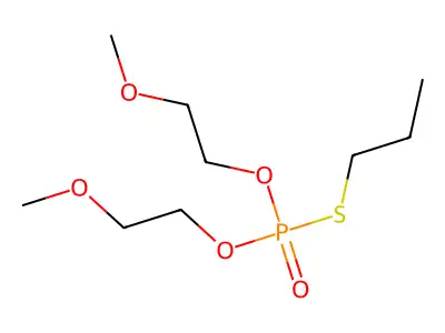 Phosphorothioic acid, O,O-bis(2-methoxyethyl) S-propyl ester structure