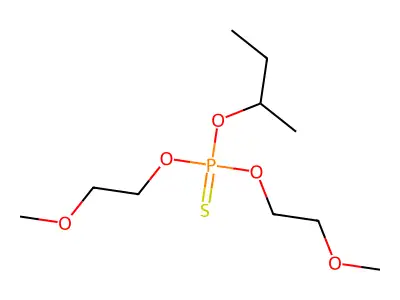 O-Butan-2-yl O,O-bis(2-methoxyethyl) phosphorothioate structure