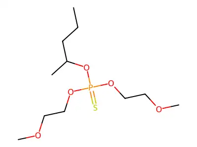 O,O-Bis(2-methoxyethyl) O-pentan-2-yl phosphorothioate structure