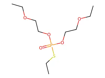 Phosphorothioic acid, O,O-bis(2-ethoxyethyl) S-ethyl ester structure