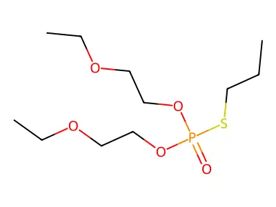 Phosphorothioic acid, O,O-bis(2-ethoxyethyl) S-propyl ester structure