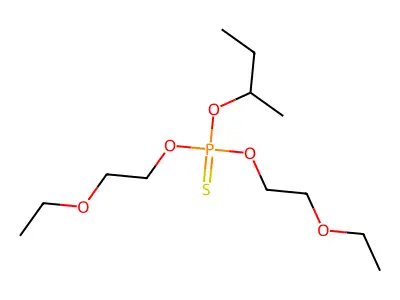 O-Butan-2-yl O,O-bis(2-ethoxyethyl) phosphorothioate structure