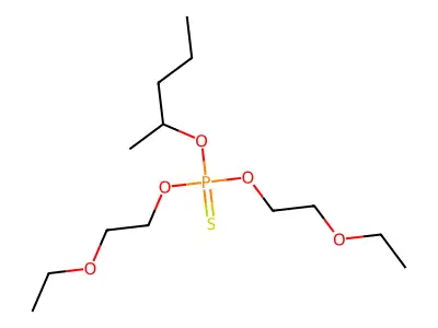 O,O-Bis(2-ethoxyethyl) O-pentan-2-yl phosphorothioate structure