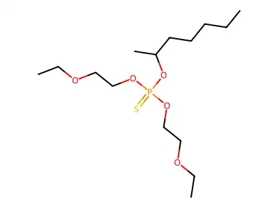 O,O-Bis(2-ethoxyethyl) O-heptan-2-yl phosphorothioate structure
