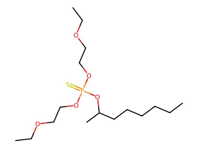 Phosphorothioic acid, O,O-bis(2-ethoxyethyl) S-octyl ester structure