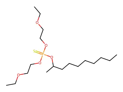 Phosphorothioic acid, O,O-bis(2-ethoxyethyl) S-decyl ester structure