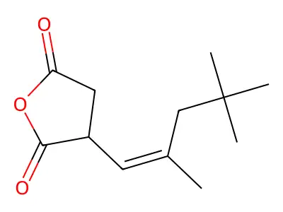 3-(2,4,4-Trimethylpent-1-enyl)oxolane-2,5-dione structure