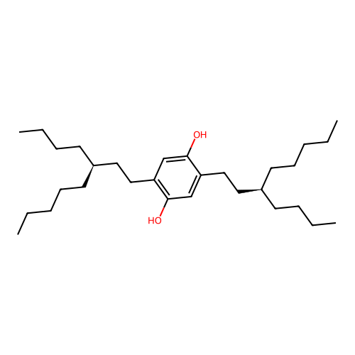 2,5-bis[(3R)-3-butyloctyl]benzene-1,4-diol structure