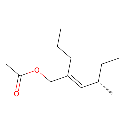 2-Hexen-1-ol, 4(or 6)-methyl-2-propyl-, 1-acetate structure