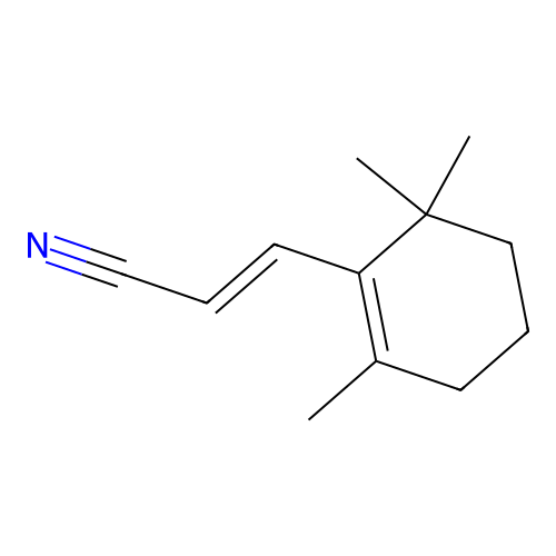 2-Propenenitrile, 3-(2,6,6-trimethyl-1-cyclohexen-1-yl)- structure