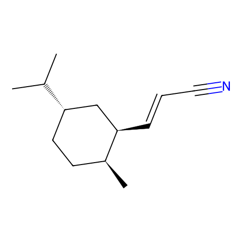 2-Propenenitrile, 3-[2(or 5)-methyl-5(or 2)-(1-methylethyl)cyclohexyl]- structure
