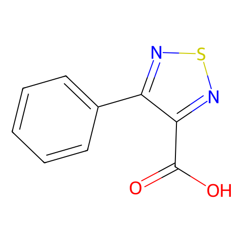 4-phenyl-1,2,5-thiadiazole-3-carboxylic Acid structure