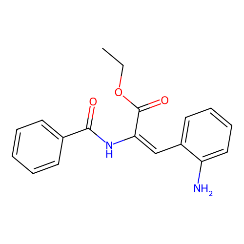 ethyl (E)-3-(2-aminophenyl)-2-benzamidoprop-2-enoate structure