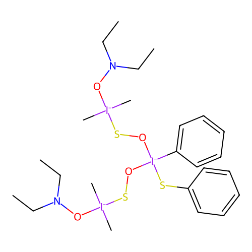 3,3-Diphenyl-1,5-bis(diethylaminoxy)-1,1,5,5-tetramethyltrisiloxane structure