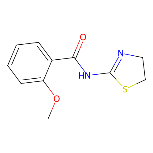 N-(4,5-dihydro-1,3-thiazol-2-yl)-2-methoxybenzamide structure