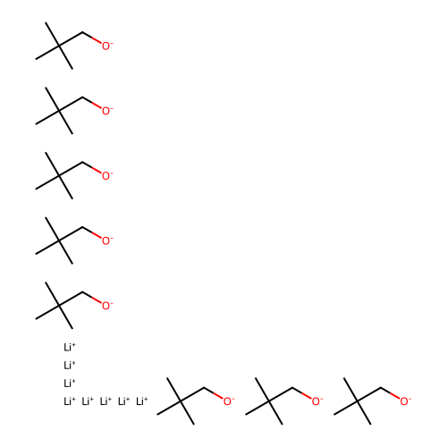 Octalithium;octakis(2,2-dimethylpropan-1-olate) structure