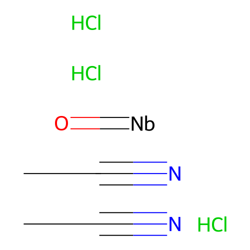 Bis(acetonitrile);oxoniobium;trihydrochloride structure