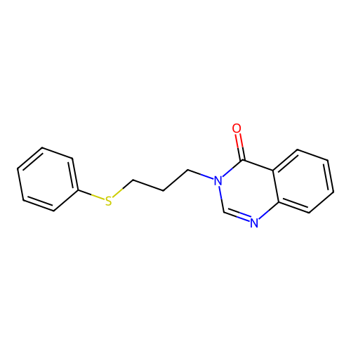 3-[3-(phenylsulfanyl)propyl]-4(3H)-quinazolinone structure